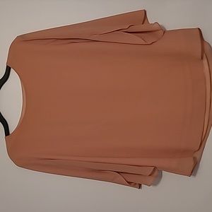 Grace Karin apricot blouse with tulip sleeves Sz L